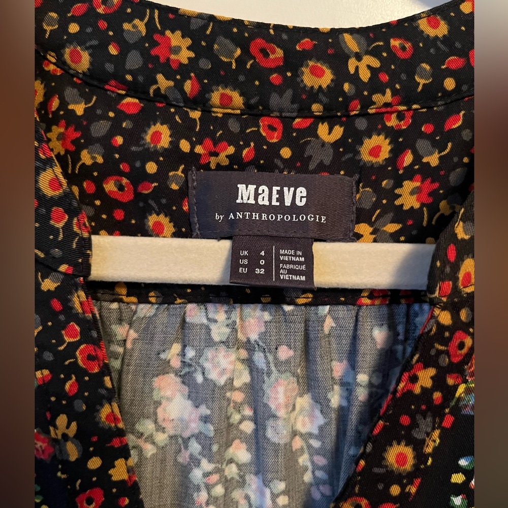 Maeve Anthropologie | Marlie Button-Front Floral Tunic - Picture 7 of 12